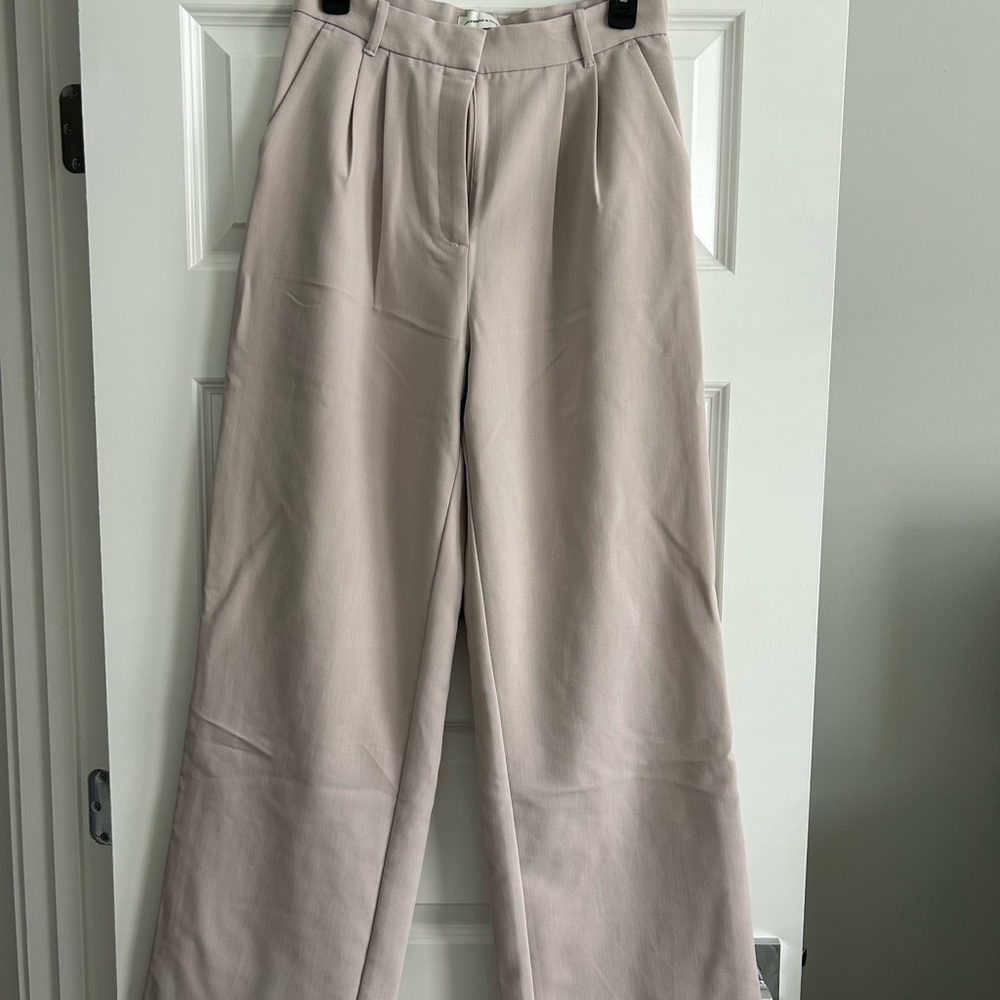 Abercrombie & Fitch Cream Wide Leg Pants